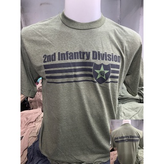 เสื้อยืดทหาร infantry สไตล์วินเทจ ทหารราบ แนว US Army ตะเข็บเดี่ยวบนล่าง ผ้าบาง 50/50 ผ้านิ่มใส่สบาย