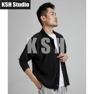 [Ready to Ship] Issey Miyake pleated top lapel single-breasted sunscreen lightweight net red high street jacket male Kor