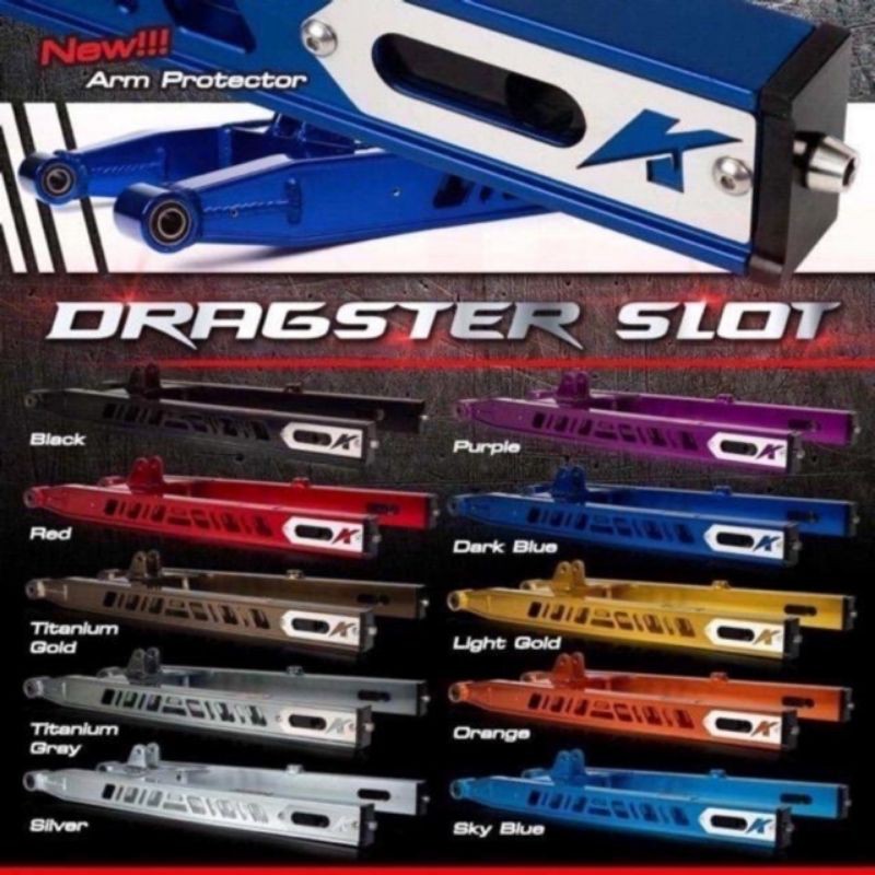 KINGDRAG SWIM ARM Y15ZR RS150 Y125Z DRAGSTER SLOT+2 inci Y15ZR PANJAN PRO KING HYPERTASCH Y125Z ARM 