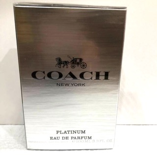 Coach new york platinum edp 100ml  กล่องซีล 2590฿