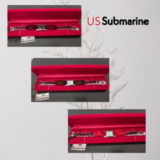 US Submarine นาฬิกาผู้หญิง สายสเตนเลส สายลายหินอ่อน