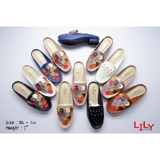 Size 36-39 รองเท้า New Flower เปิดส้น Lily Shoes