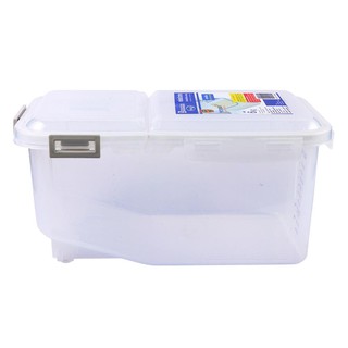 🚚💨พร้อมส่ง!! ถังข้าวสาร พลาสติก JCP 6 กก. สีขาว ภาชนะใส่อาหาร RICE STORAGE CONTAINER JCP 6KG WHITE