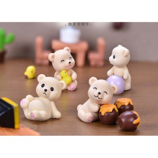 [MC914] ตุ๊กตุ่นจิ๋ว หมีน้อย แสนน่ารัก 🐻 (1 เซต ราคา 18 บาท)