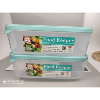 กล่องอาหารเหลี่ยม ฝามีซิลิโคนปิดสนิทป้องกันกลิ่น FOOD KEEPER N1441 6.25 ลิตร