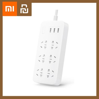 Xiaomi Power Strip 6 Sockets/3 USB Ports - แผงรางปลั๊ก 6 ช่อง+3 พอร์ต USB (แถมหัวแปลง)