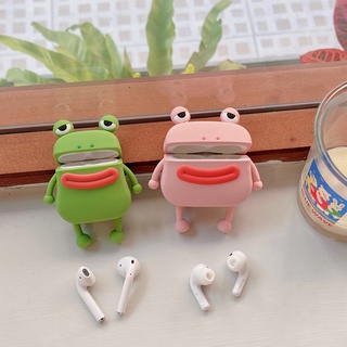 เคสซิลิโคน ลายการ์ตูนกบ สําหรับป้องกันหูฟัง Apple airpods Pro 1 2 3