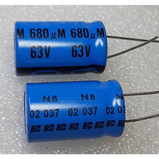 ตัวเก็บประจุ BC 037 680uf 63v capacitor คาปาซิเตอร์