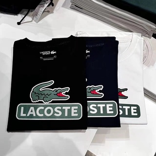 Lacoste Fish เสื้อยืดลําลอง คอกลม แขนสั้น ผ้าฝ้ายแท้ สไตล์ใหม่ เหมาะกับฤดูร้อน สําหรับผู้ชาย