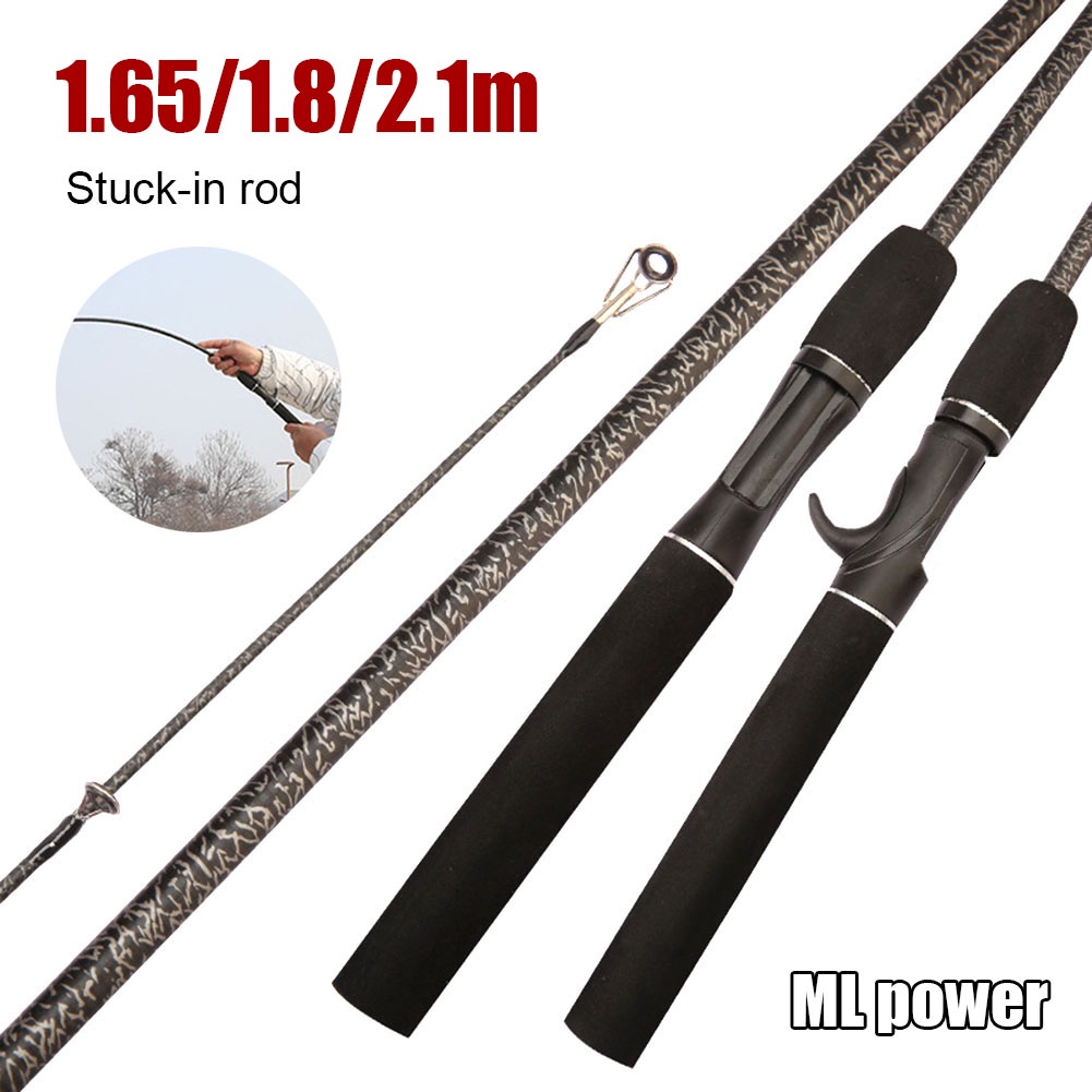 HAIYI FISHINGคันเบ็ดตกปลา FRP น้ําหนักเบา สีดํา 1.6 ม. 1.8 ม. 2.1 ม. SPINNING/CASTING FISHING ROD