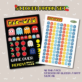 🌈sticker pacman set ตกแต่งไดอารี่ สมุดโน้ต