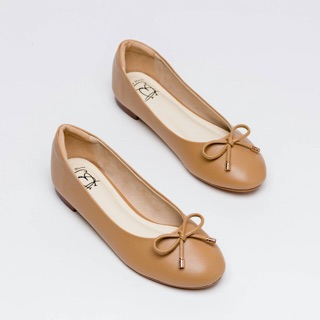 Premium Mary Flats : Cappuccino