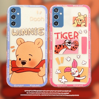 พร้อมส่ง ใหม่ เคสโทรศัพท์มือถือแบบนิ่ม ใส กันกระแทก ลายการ์ตูนหมีน่ารัก แฟชั่น สําหรับ Samsung Galaxy A24 4G M14 5G GalaxyA24 SamsungM14 2023