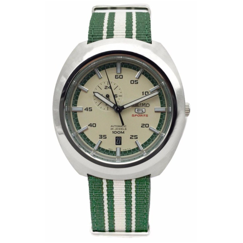 Seiko 5 Sports Retro Men Automatic Watchนาฬิกาข้อมือผู้ชายสายผ้านาโตรุ่นSSA285K1