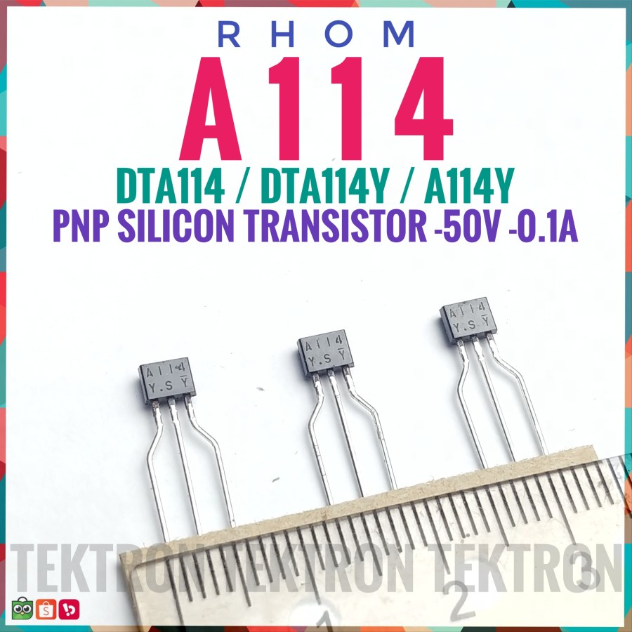 ROHM A114 PNP ทรานซิสเตอร์ DTA114Y DTA114 A114Y -50V -0.1A