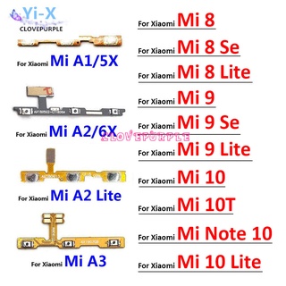 ปุ่มเปิดปิด ปุ่มปรับระดับเสียง สายเคเบิลอ่อน สําหรับ Xiaomi Mi A1 A2 Lite A3 Mi 8 9 Se Lite Mi 9T 10 10T Lite Pro Note 10 Lite