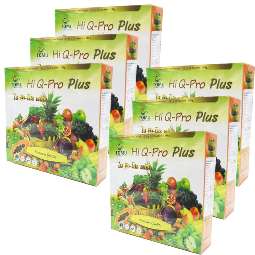 Hi Q Pro Plus ดีท็อกซ์ ล้างลำไส้ สูตรเพิ่มคอลลาเจน และ คลอโรฟิลล์ 12 ซอง (6 กล่อง)
