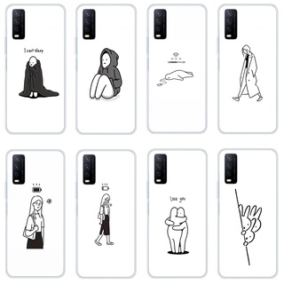 เคสซิลิโคนใส ลายการ์ตูนน่ารัก กันกระแทก สําหรับ Vivo y20 Vivo y12s y20s y20 y21i Vivo y12 Vivo y12i y11 2021