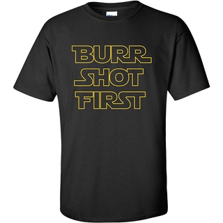 เสื้อยืดผ้าฝ้ายเสื้อยืดแขนสั้น ผ้าฝ้าย พิมพ์ลาย Burr Shot First Basic สําหรับผู้ชายL XL  XXL 3XL