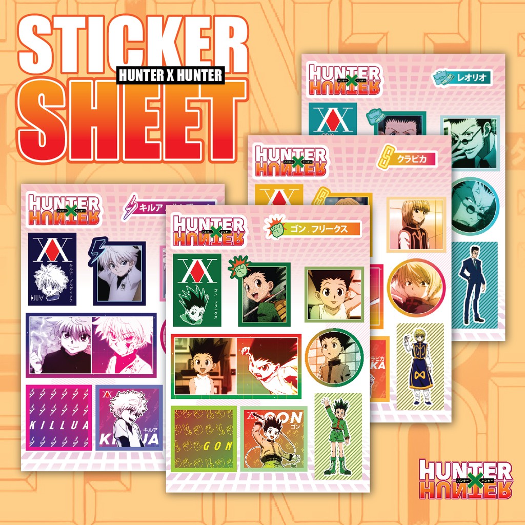 แผ่นสติ๊กเกอร์ HUNTERXHUNTER