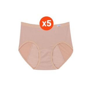 Wacoal Hygieni Night Panty Set 5 ชิ้น รุ่น WU5E00 สีเนื้อ/นู้ด (NN)