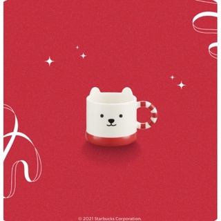 Starbucks Christmas Collection 2021 (New) Mug แก้วสตาร์บั๊ค 3 OZ. รุ่นน้องหมีซานต้า