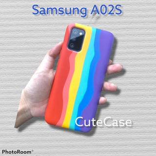 เคสสายรุ้ง Samsung Galaxy A02s เคสสไตล์แฟชั่น สีรุ้ง