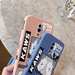 สำหรับ OPPO Reno Reno 10x Zoom RenoZ Renoace Reno2 Reno2F Reno2z เคสโทรศัพท์พร้อมการ์ตูน kaws ภาพวาดรอยยิ้มกันกระแทกฝาหลังแบบนุ่มกล้องรูปแบบซิลิโคนแบบเต็มตัวป้องกันเลนส์เคสเคสน่ารัก