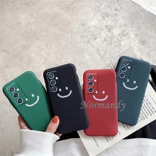 เคสโทรศัพท์ Case Samsung Galaxy M52 M32 M22 A03S A52S A22 A32 A52 A72 5G 4G Smiley Pattern Matte Phone Casing Tpu Softcase Shockproof Cover เคส