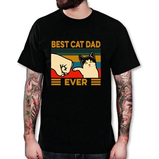 กราฟิกเสื้อยืดผู้ชาย 2021 ฤดูร้อน Vintage Best Cat Dad Ever เสื้อยืดขนาดใหญ่ Harajuku Streetwear แขนสั้น Camiseta Hombre