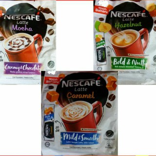 NESCAFE Latte เนสกาแฟลาเต้ มอคค่า เฮเซลนัท และคาราเมล