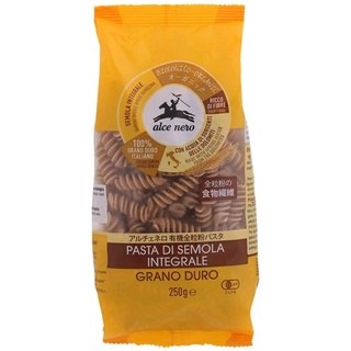 อัลเซเนโร เส้นพาสต้าฟูซิลลี่โฮลวีตออแกนิก Alce Nero Organic Whole Durum Wheat Fusilli 250g