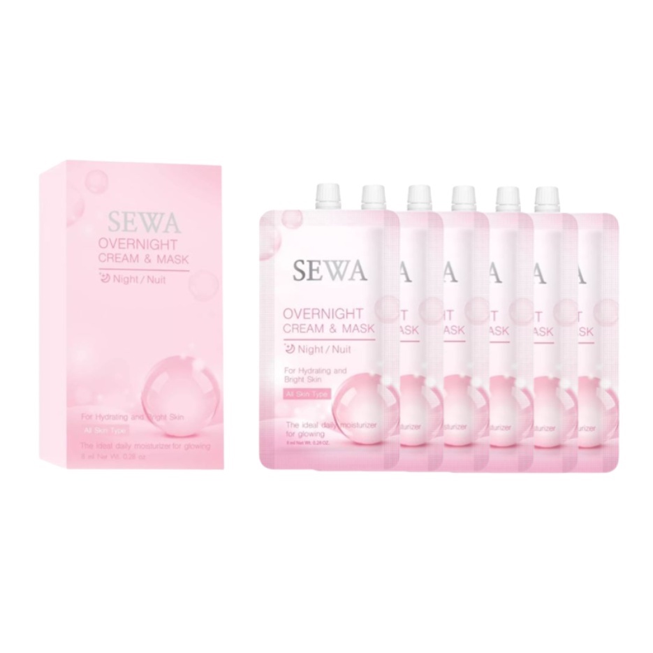 (6ซองx1กล่อง) Sewa Overnight Cream & Mask เซวา มาสก์ครีม
