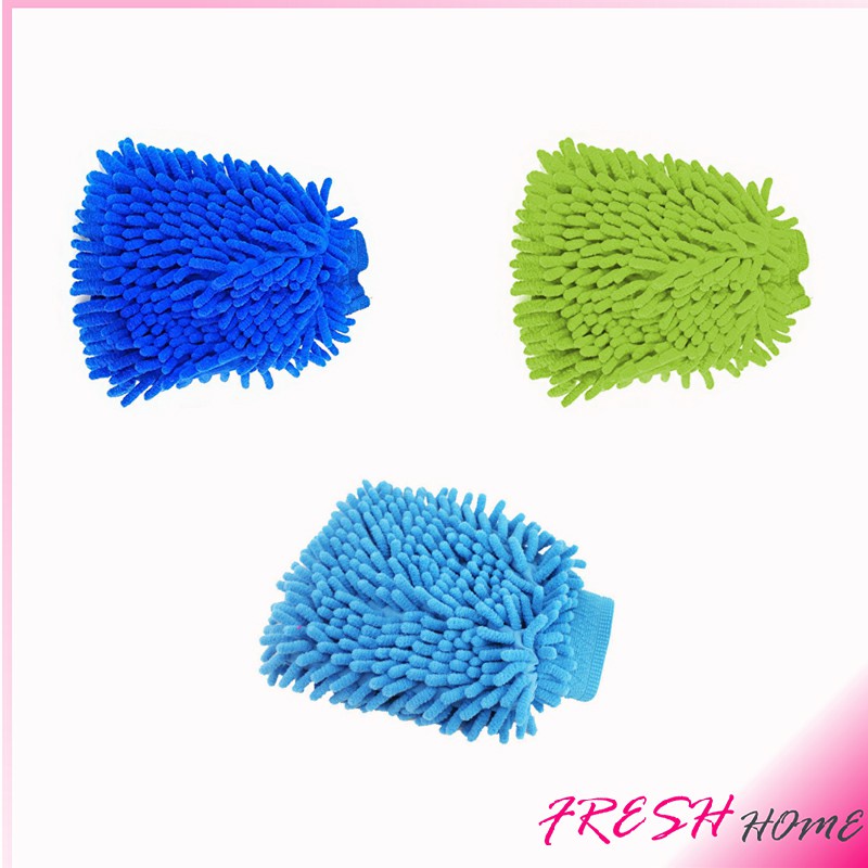 ถุงมือล้างรถไมโครไฟเบอร์ตัวหนอน  เช็ดรถ ถุงมือล้างจาน car wash gloves - รูปที่ 4