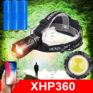 36 Core XHP360 Super Led ไฟหน้า แบบชาร์จ Usb มีประสิทธิภาพสูง