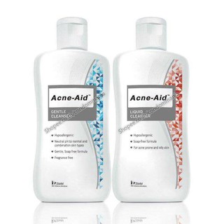 Acne-Aid Cleanser 100ml. แอคเน่-เอด คลีนเซอร์ สำหรับผิวแพ้ง่าย สิวอุดตัน สิวผด