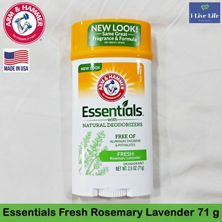 อาร์มแอนด์แฮมเมอร์ โรลออนสติ๊ก Essentials™ Natural Deodorizers For Men Fresh Rosemary Lavender 71g - Arm &amp; Hammer™