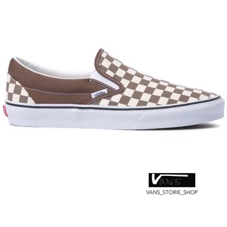 VANS SLIP ON CHECKERBOARD RAIN DRUM TRUE WHITE SNEAKERS สินค้ามีประกันแท้