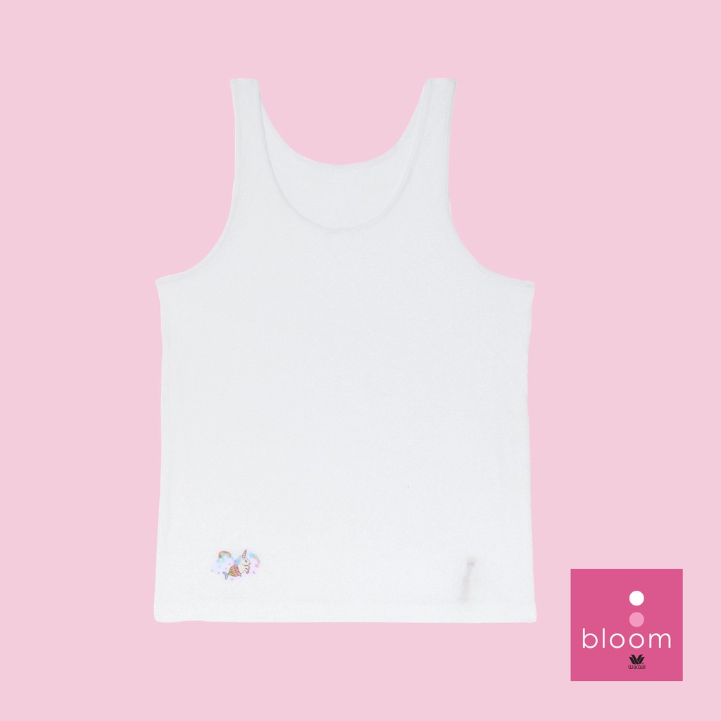 WH6V06 Wacoal Bloom เสื้อบังทรงตัวยาว มีลาย สีขาว