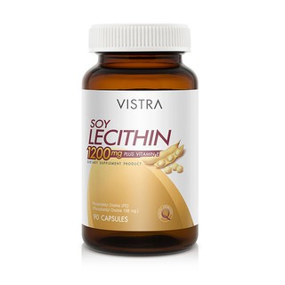 ราคาVISTRA Soy Lecithin 1200mg วิสทร้า ซอย เลซิติน 1200 มก.90 Caps