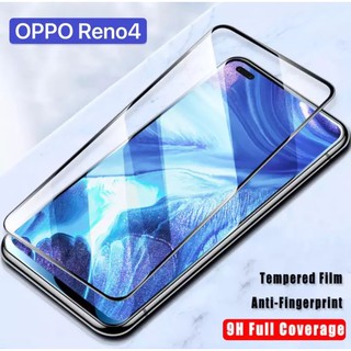 [ส่งจาทไทย] ฟิล์มกระจกนิรภัย เต็มจอ OPPO Reno4 ฟิล์มขอบดำ ฟิล์มกันกระแทก Tempered Glass