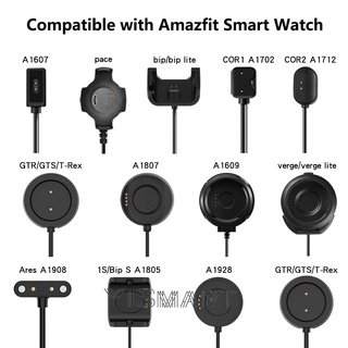 แท่นชาร์จ USB สําหรับ Amazfit GTR 4 GTS 4 T-Rex Ares Bip U Pop Bip 3 Bip Lite COR Stratos Verge Pace Nexo