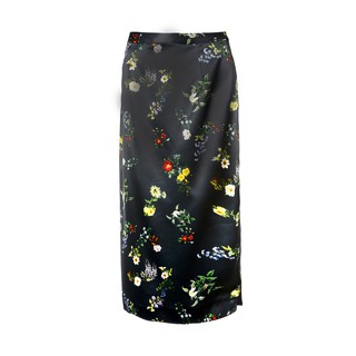 [ส่งฟรี] Senada AW2017 Floral Print Midi Skirt with Side Slit