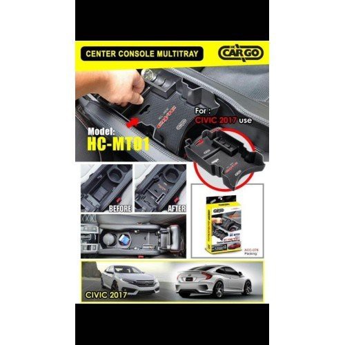 [OFFER] Honda Civic FC คอนโซลกลางคอนโซลถาด Multitray Organizer ถาด Civic FC TEA TBA FC1 FC6 2016-202