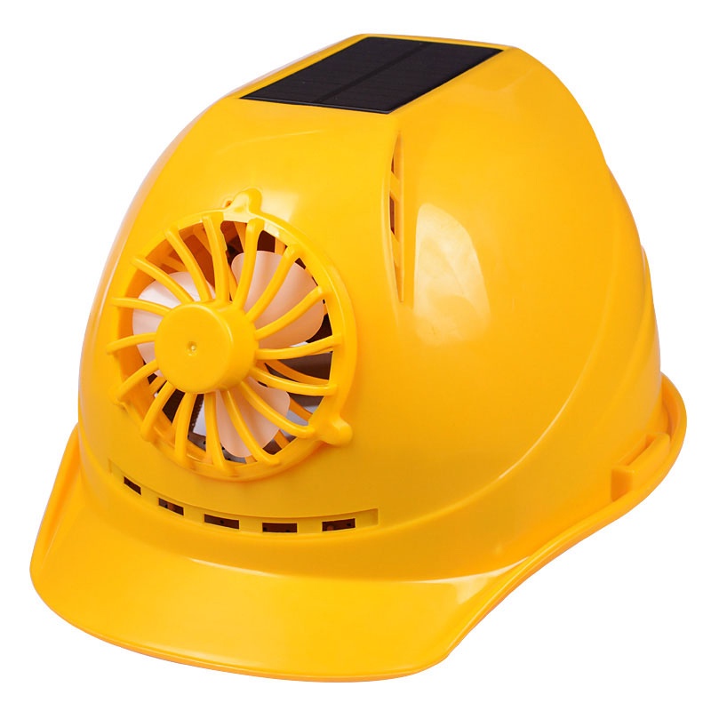 Koszal Outdoor Solar Power Cooling Fan Safety Helmet Workplace Protective Cap Hard Hat 