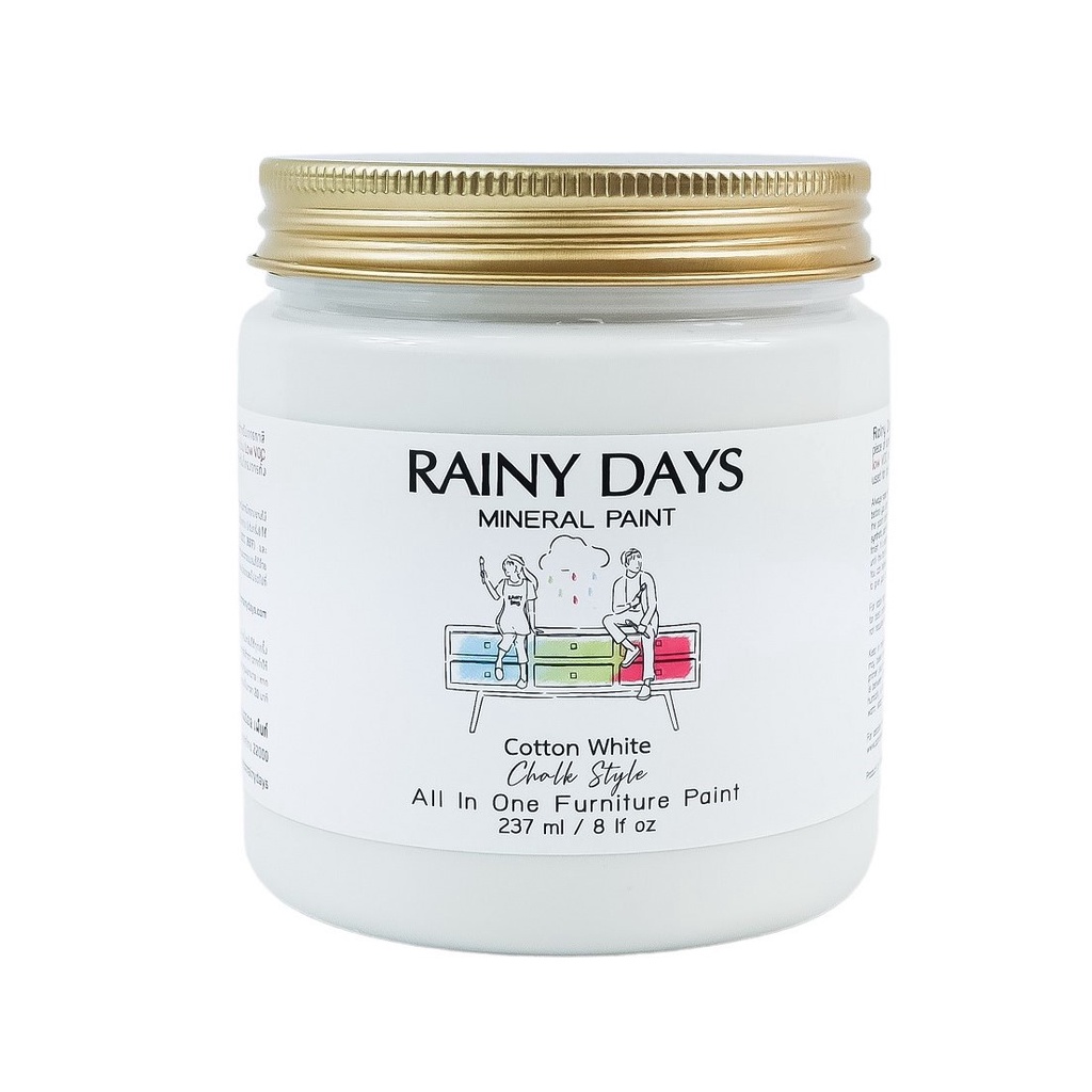 สีทาไม้ สีทาเฟอร์นิเจอร์ สีย้อมไม้ ทาทับสีเดิมได้เลย Cotton White