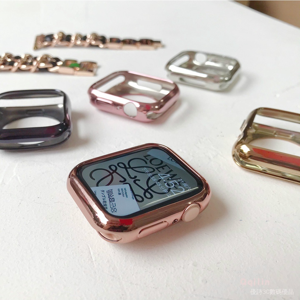 เคสนาฬิกาข้อมือ ชุบไฟฟ้า สําหรับ applewatch 7th Generation 6th Iwatch 4 5 6 7 SE 2021