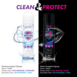 แพ็คคู่ : สเปรย์ทำความสะอาด (300 ml) &amp; สเปรย์กันน้ำ (300 ml)