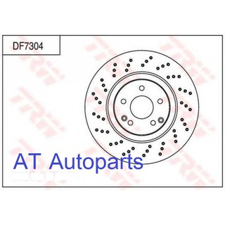 จานเบรคหน้า Benz W203 C200, C220CDI / C230 KKOMPRESSOR(จานมีรู) 2000-2006 DF7304