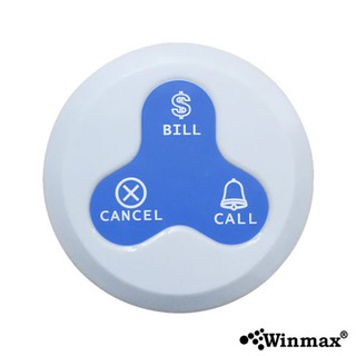 [สินค้าคุณภาพ] Winmax ปุ่มกดเรียกคิว Waiter Call Button สีน้ำเงิน Winmax K-H3-TB